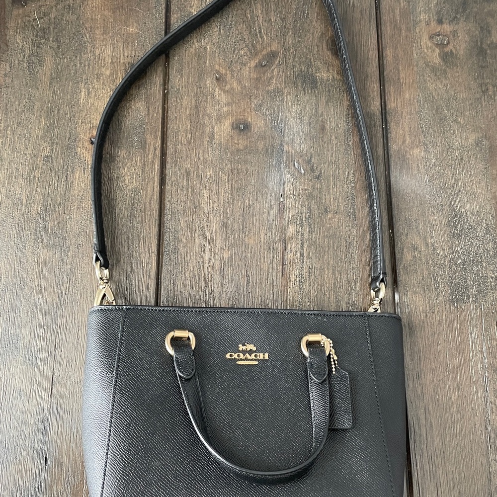Coach Black Leather Shoulder Bag